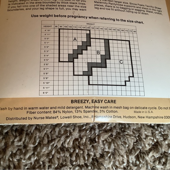 Nurse Mates sheer support maternity pantyhose, color white, size: A - Picture 6 of 12